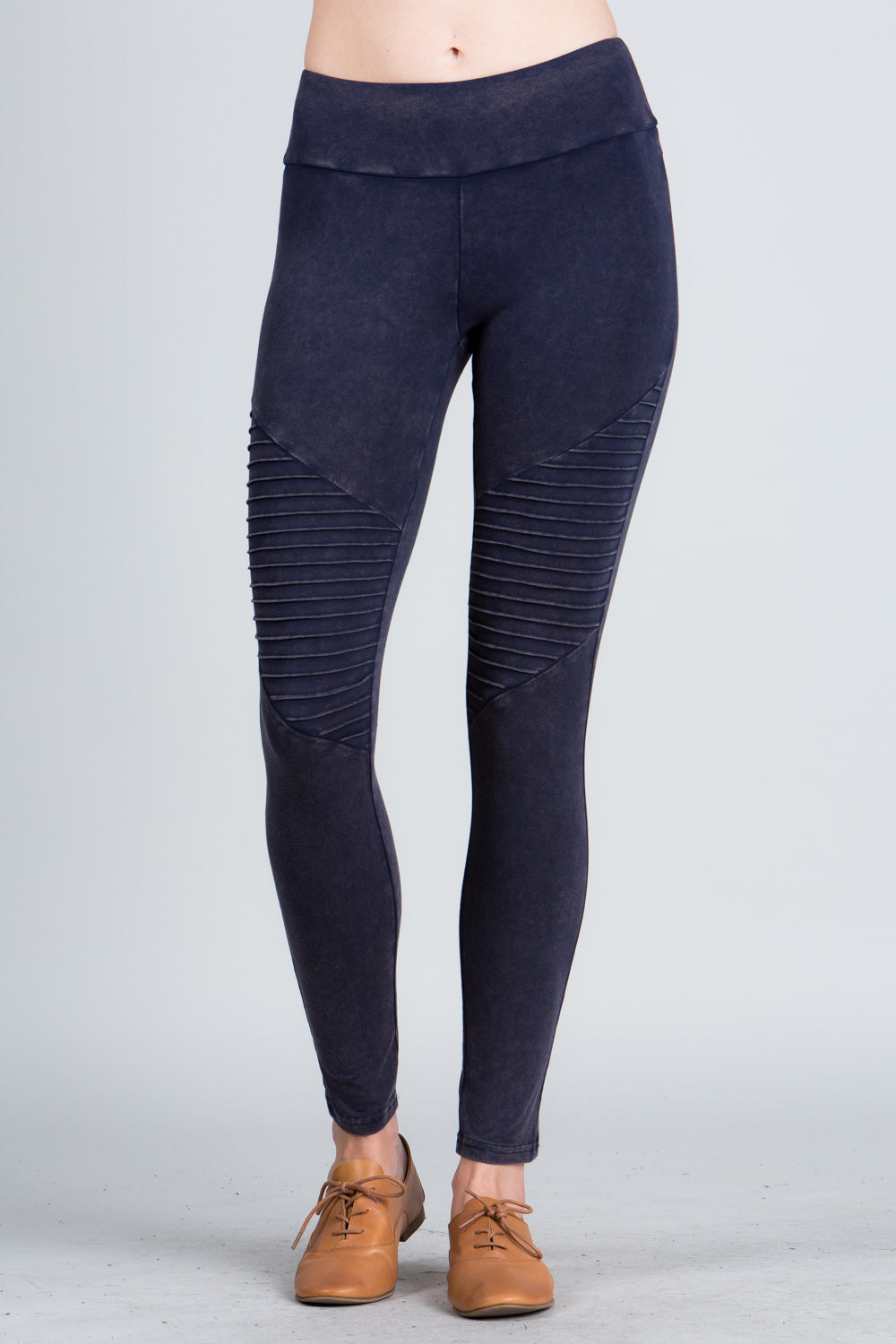 Mineral Washed Moto Leggings