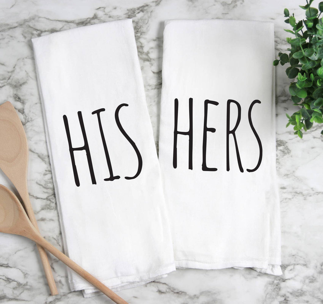 His And Hers 2 Piece Tea Towels