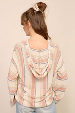 Load image into Gallery viewer, Desert Sand Vertical Stripe Hooded Top
