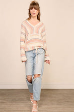 Load image into Gallery viewer, Desert Sand Vertical Stripe Hooded Top
