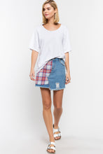 Load image into Gallery viewer, Plaid Denim Skirt
