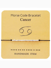 Load image into Gallery viewer, Morse Code Zodiac Bracelet
