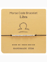 Load image into Gallery viewer, Morse Code Zodiac Bracelet
